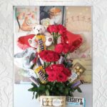 ramo rosas rojas, globos